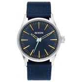 Nixon Sentry 38 Nylon Horloge - Navy Brass