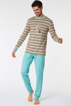Woody pyjama jongens/heren - multicolor gestreept - mandrill app - 221-1-PLC-S/929 - maat M