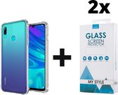 Crystal Backcase Transparant Shockproof Hoesje Huawei P Smart 2019 - 2x Gratis Screen Protector - Telefoonhoesje - Smartphonehoesje