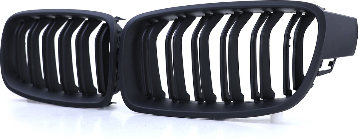 Calandre Avant Sport Noir Brillant Double Pont Pour BMW Série 3 F30 (2012-2018) - Compatible 320i, 328i, 330i, 335i, Etc.