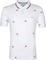 Sun68 - Polo Logo Krab Wit - XXL - Modern-fit