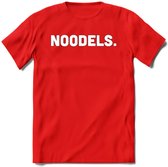 Noodels - Snack T-Shirt | Grappig Verjaardag Kleding Cadeau | Eten En Snoep Shirt | Dames - Heren - Unisex Tshirt | - Rood - M