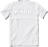 Pinda - Snack T-Shirt | Grappig Verjaardag Kleding Cadeau | Eten En Snoep Shirt | Dames - Heren - Unisex Tshirt | - Wit - XL