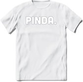Pinda - Snack T-Shirt | Grappig Verjaardag Kleding Cadeau | Eten En Snoep Shirt | Dames - Heren - Unisex Tshirt | - Wit - S