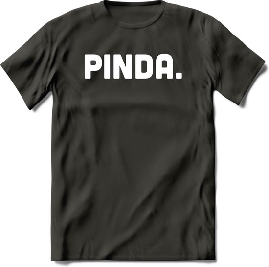 Pinda - Snack T-Shirt | Grappig Verjaardag Kleding Cadeau | Eten En Snoep Shirt | Dames - Heren - Unisex Tshirt | - Donker Grijs - XXL