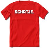 Schatje - Valentijn T-Shirt | Grappig Valentijnsdag Cadeautje voor Hem en Haar | Dames - Heren - Unisex | Kleding Cadeau | - Rood - XL