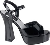 Pleaser Sandaal met enkelband -36 Shoes- DOLLY-09 US 6 Zwart