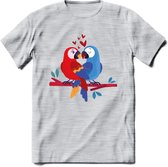 Valentijn T-Shirt | Grappig Valentijnsdag Cadeautje voor Hem en Haar | Dames - Heren - Unisex | Kleding Cadeau | - Licht Grijs - Gemaleerd - L