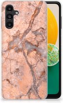 Leuk Case Geschikt voor Samsung Galaxy A13 5G | Geschikt voor Samsung Galaxy A04s Telefoonhoesje Marmer Oranje