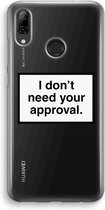 Case Company® - P Smart (2019) hoesje - Don't need approval - Soft Case / Cover - Bescherming aan alle Kanten - Zijkanten Transparant - Bescherming Over de Schermrand - Back Cover