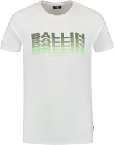 Ballin Amsterdam -  Heren Slim Fit   T-shirt  - Wit - Maat XL