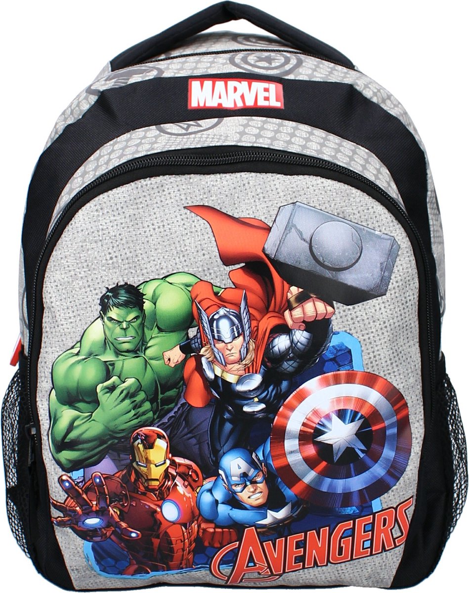 Rugzak - Avengers - Safety Shield - Superhelden - Grijs - Zwart