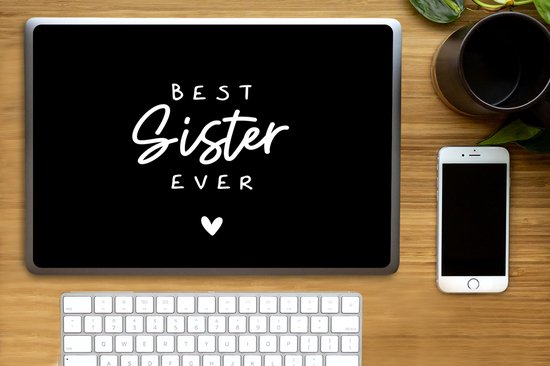 Sticker ordinateur portable - 15,6 pouces - Sister - Design - Sisters - Best sister