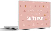 Autocollant pour ordinateur portable - 12,3 pouces - Citations - Tu vas être une super maman - Citations - Maman - 30x22cm - Autocollants pour ordinateur portable - Skin pour ordinateur portable - Housse