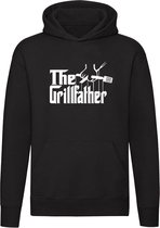 Grillfather | Unisex | Trui | Sweater | Hoodie | Capuchon | Zwart | Godfather | Barbecue | BBQ | Biefstuk | Beef | Vlees | Meat