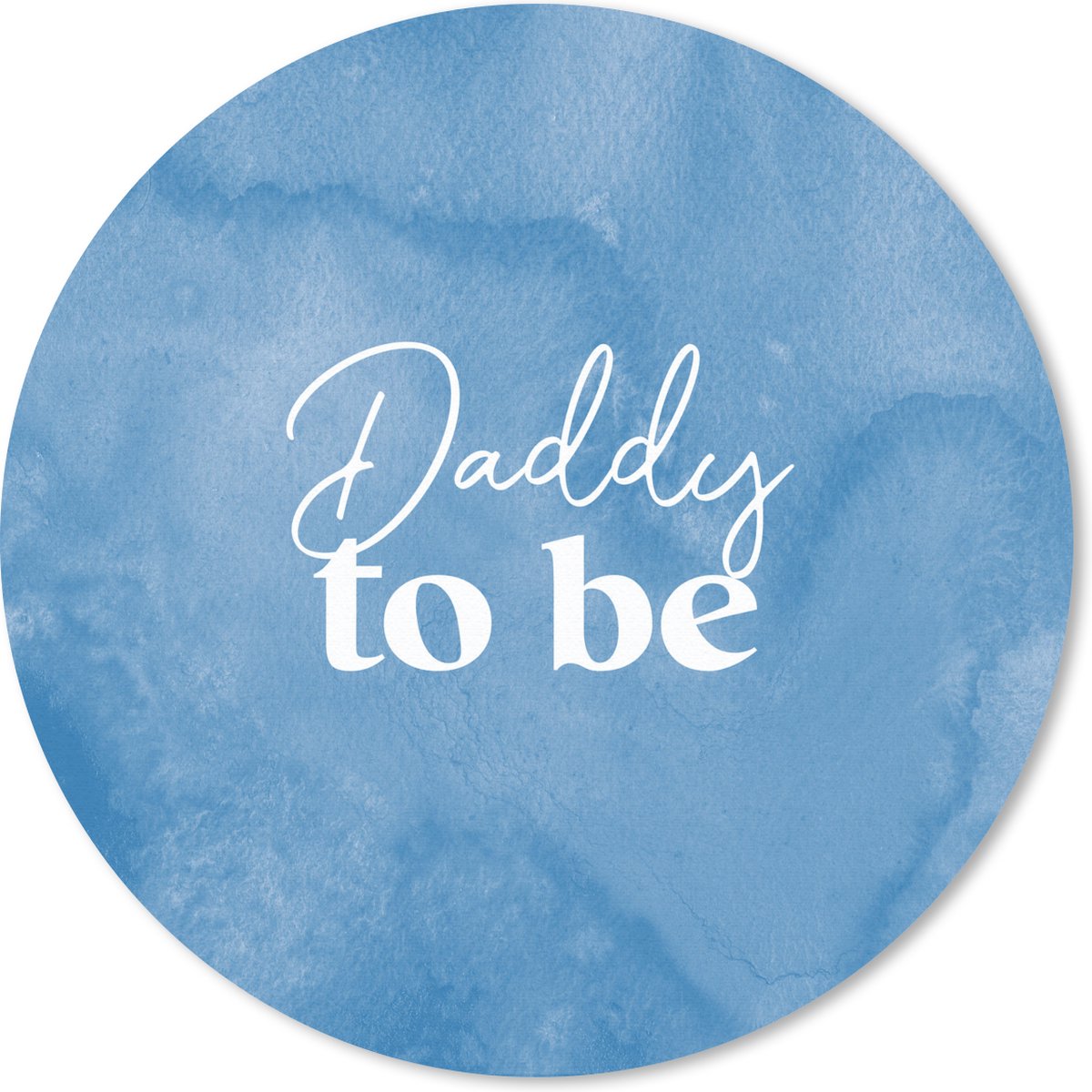 Muismat rond 40x40 cm - Mousepad Daddy to be - Papa - Quotes - Spreuken - Ronde muismatten