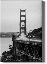 Walljar - Golden Gate Bridge IIII - Muurdecoratie - Canvas schilderij