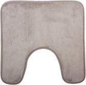 Wooners® Antislip WC Mat - Toiletmat Met Uitsparing - 48 x 48 cm - Taupe