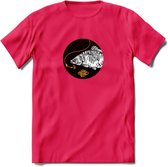 Fishing - Vissen T-Shirt | Grappig Verjaardag Vis Hobby Cadeau Shirt | Dames - Heren - Unisex | Tshirt Hengelsport Kleding Kado - Roze - S