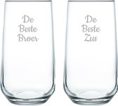 Gegraveerde Drinkglas 47cl De Beste Broer- De Beste Zus