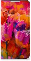 Hoesje met Tekst Geschikt voor Samsung Galaxy S22 Smart Cover Tulips