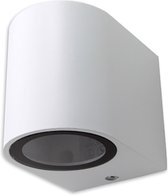 LED Tuinverlichting - Buitenlamp - Prixa Hoptron - GU10 Fitting - Rond - Mat Wit - Aluminium - BSE
