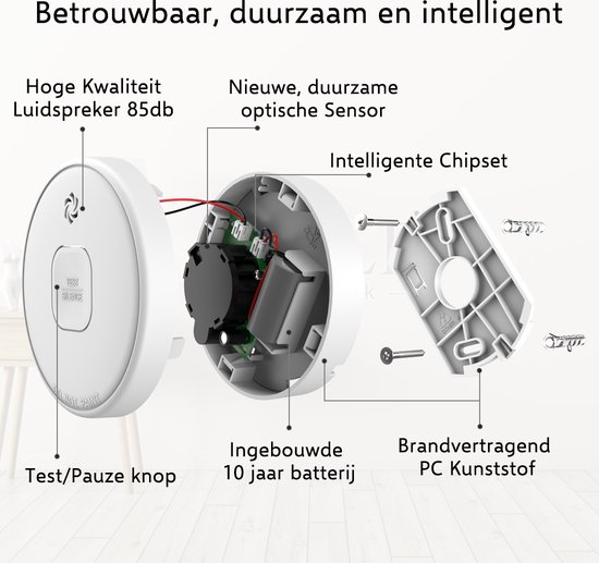 ELRO PRO PS4910 Design Rookmelder - Automatische zelftest - Met 10 jaar
