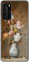 Telefoonhoesje Geschikt voor Huawei P40 hoesje - Bloemstilleven - Oude meesters - Schilderij - Siliconen Telefoonhoesje Telefoonhoesje