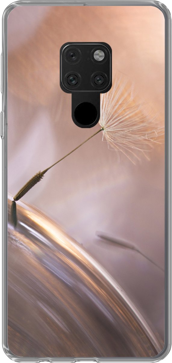Telefoonhoesje Geschikt voor Huawei P40 Lite hoesje - Paardenbloem zaden - Abstract - Lucht - Siliconen Telefoonhoesje Telefoonhoesje