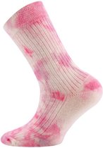 Sokken Ribstof Batik/Tie-dye Print Roze - 35/38