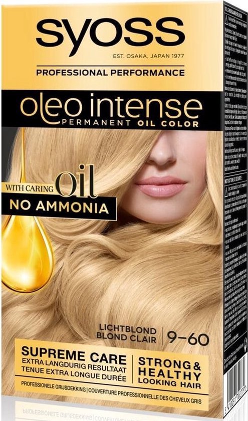 SYOSS Color Oleo Intense 9-60 Licht blond Haarverf  - 1 stuk