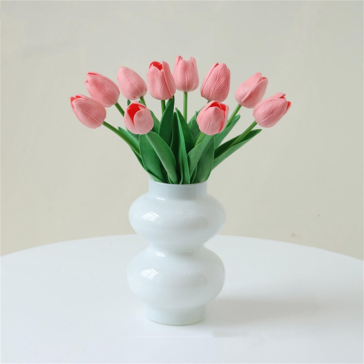 Omgoods - Dubbele Bollen Glazen Vaasje voor Bloemen