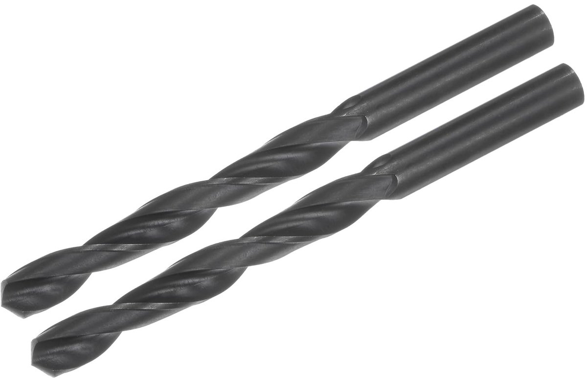 Omgoods - Set van 2 Spiral Boren, 10.8 mm x 141 mm van Hoogwaardig Staal
