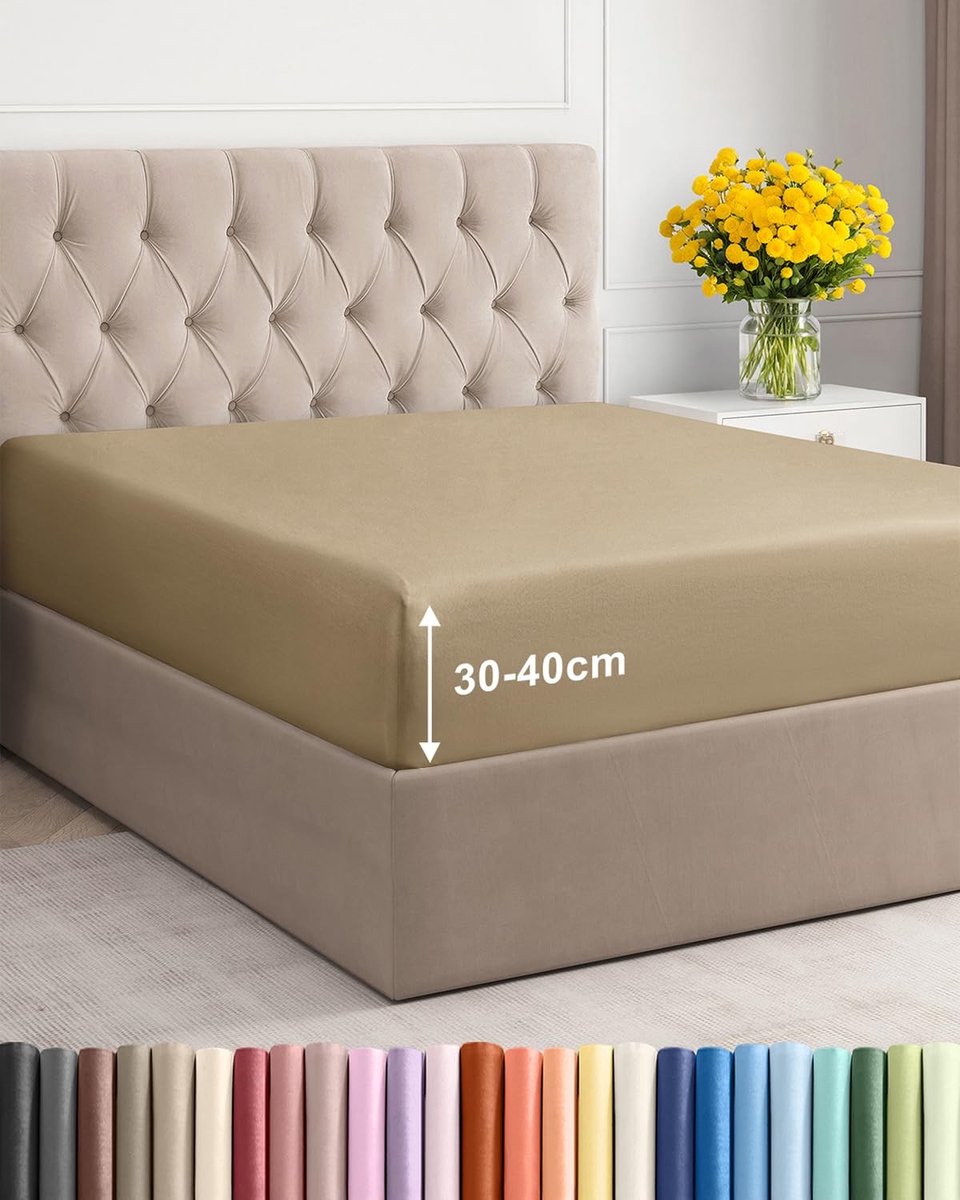 Omgoods - Hoeslaken 180x200 cm van Geborstelde Microvezel