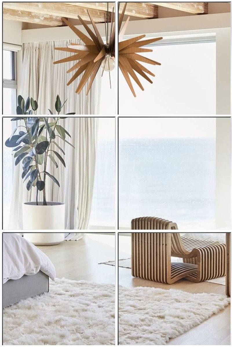 Omgoods - Spiegel Muurstickers Set van 6, 30 x 30 cm