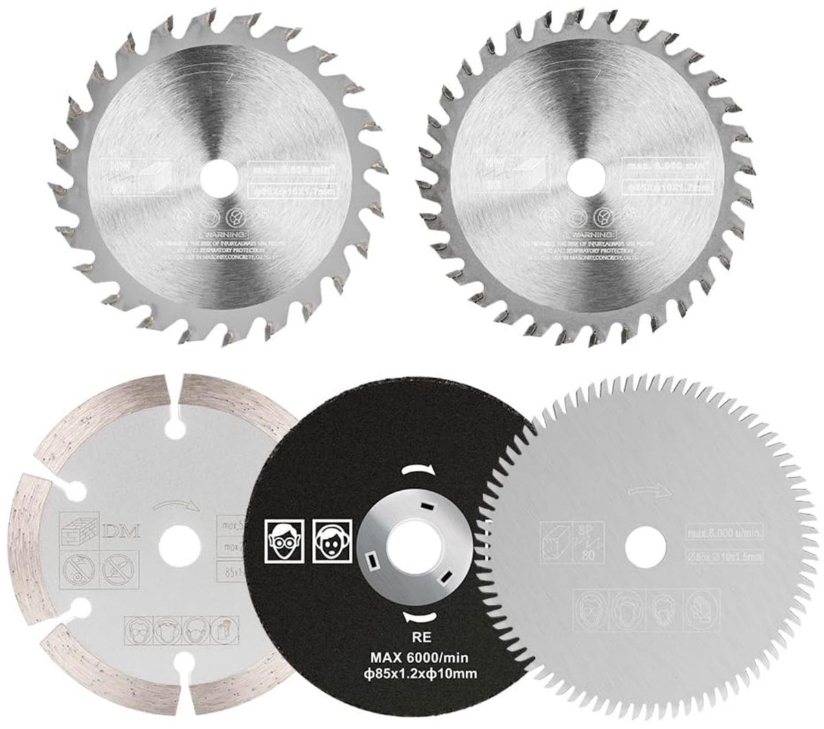 Omgoods - 5 Stuks Mini Cirkelzaagbladen van Carbide