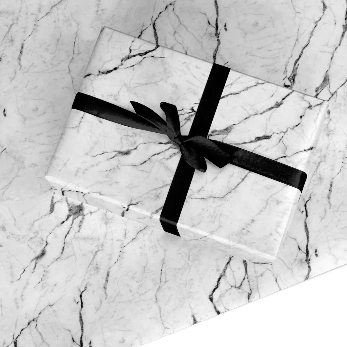 Omgoods - Marmer Cadeaupapier in Zwart en Wit