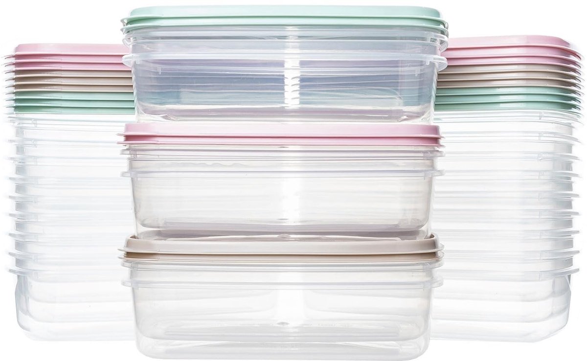 Omgoods - Set van 24 BPA-vrije Plastic Voedselcontainers met Deksel