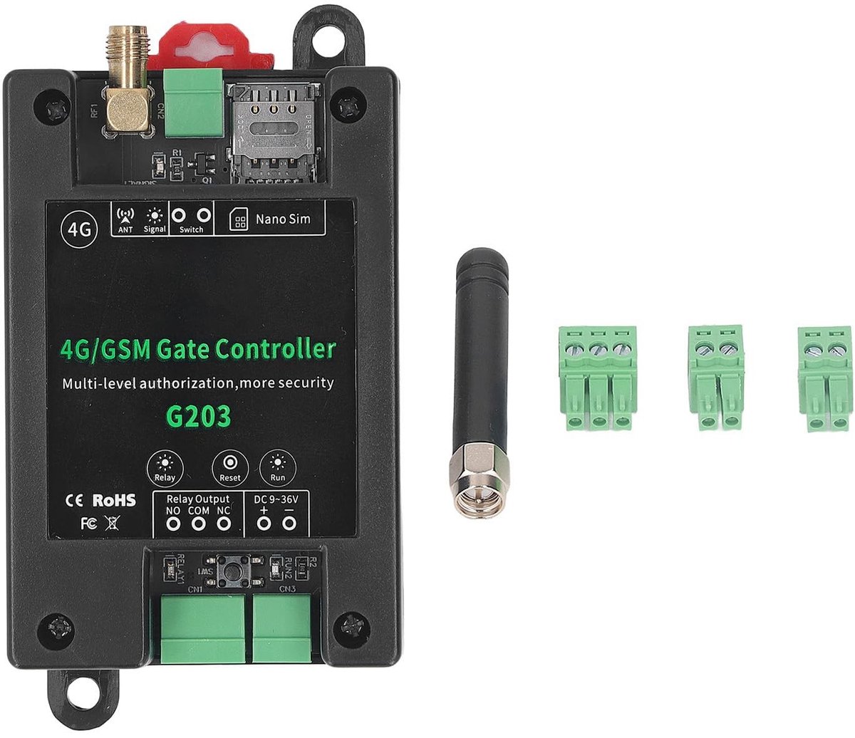Omgoods - GSM Gate Opener - Garagedeur Toegang - Afstandsbediening met Remote Restart - 3G 4G - Toegangscontrole - Ideaal voor garages - Compact fo...