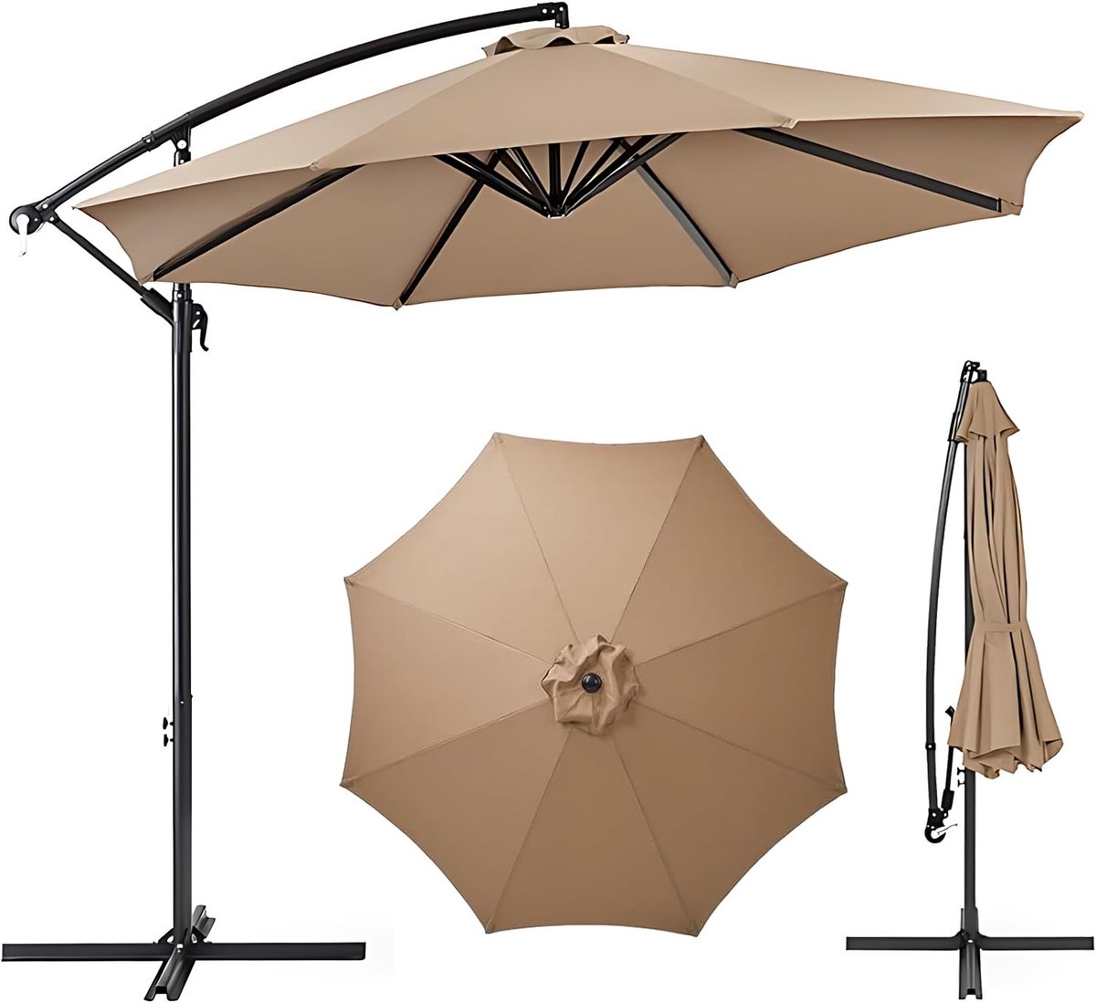 Omgoods- Reservehoes Waterdicht - Parasolhoes 3 m - UV-bescherming - Vervagingsbestendig - Polyester - Geschikt voor 6 stutten - Parasol
