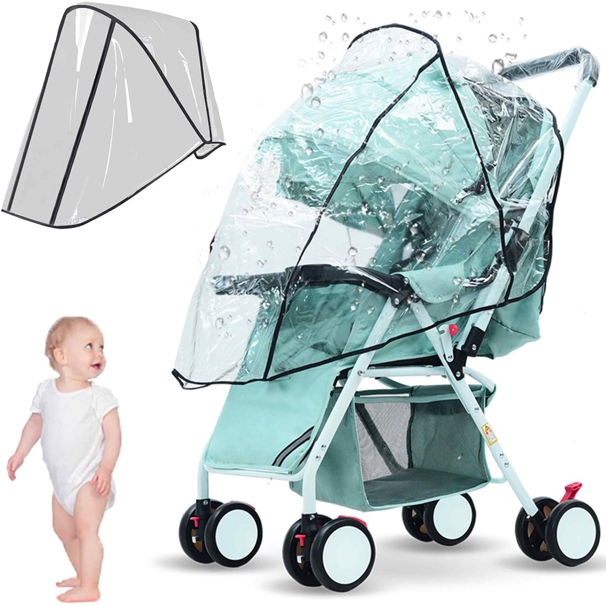 Omgoods - Universele Waterdichte Regenhoes voor Kinderwagens