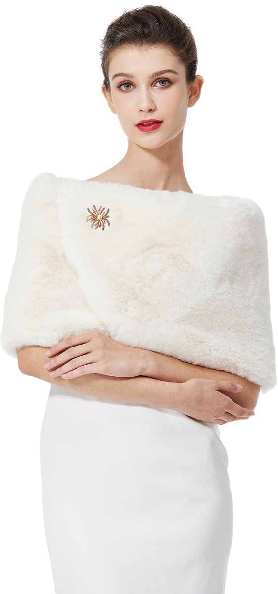 Omgoods - Faux Fur Stola voor Dames, Perfect voor Bruiloften