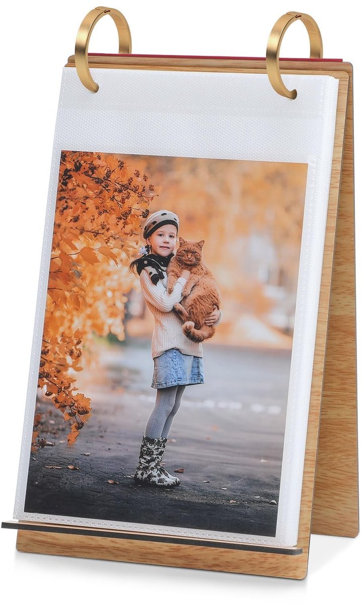 Omgoods - Foto Album voor 60 Foto's met Houten Inzet