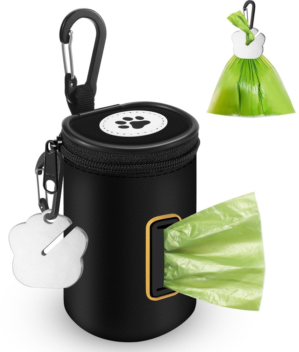 Omgoods - Hondenpoepzakjes Dispenser met Carabiner en Ritssluiting