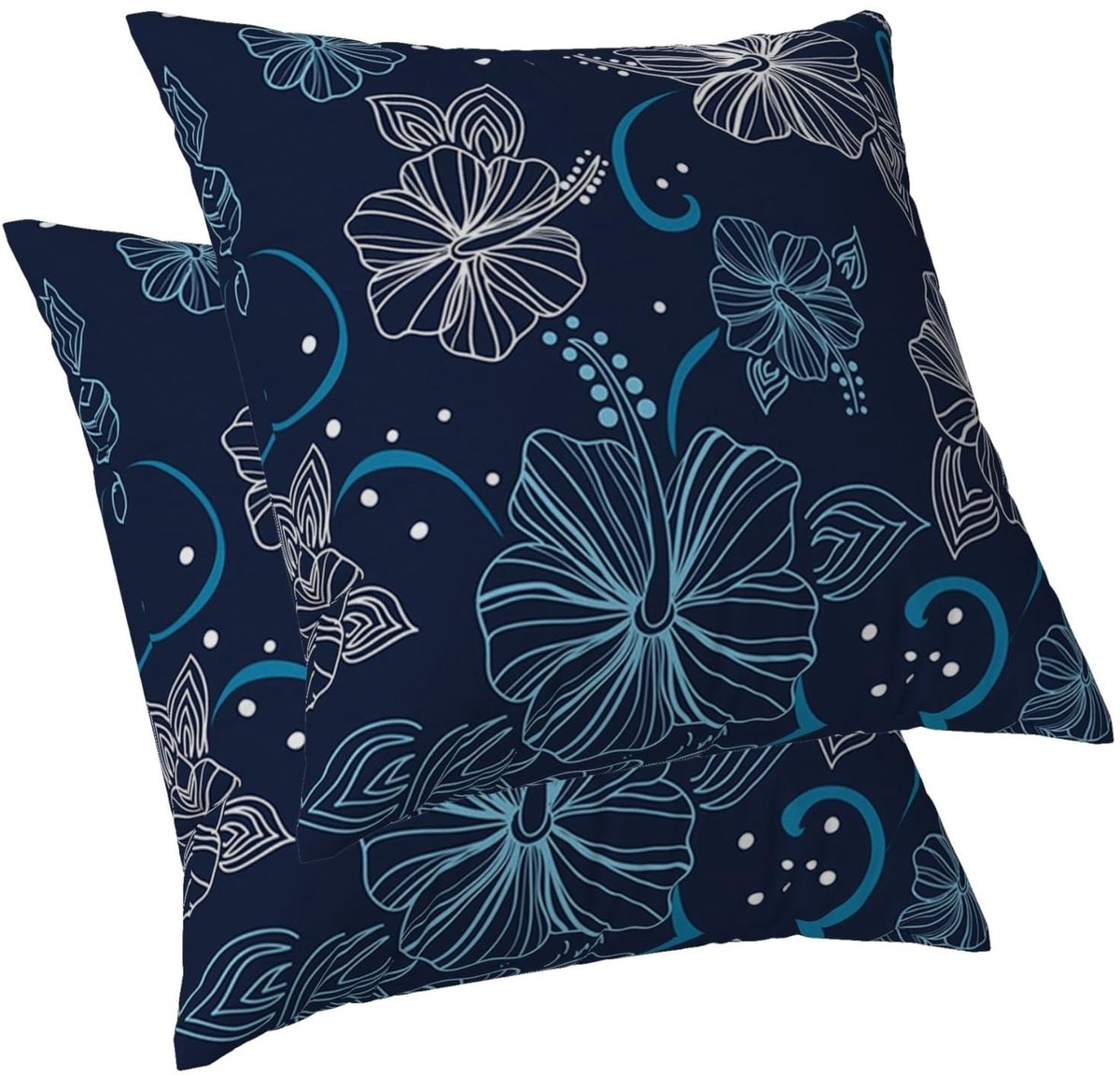 Omgoods - Set van 2 Aesthetische Bloemkussens 60x60cm