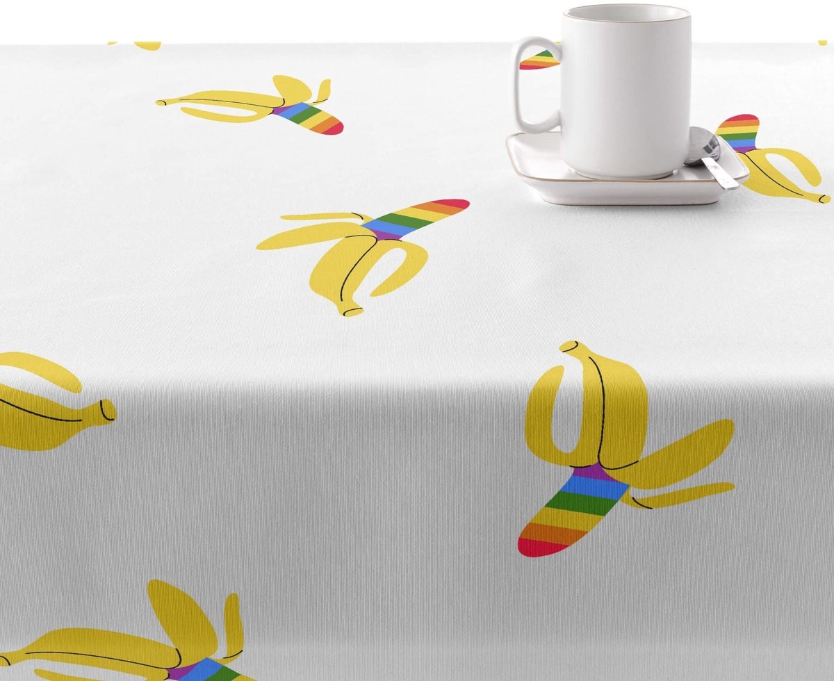 Omgoods - Tafelkleed van 100% Katoen met Harscoating, Vlekbestendig 200 x 140 cm