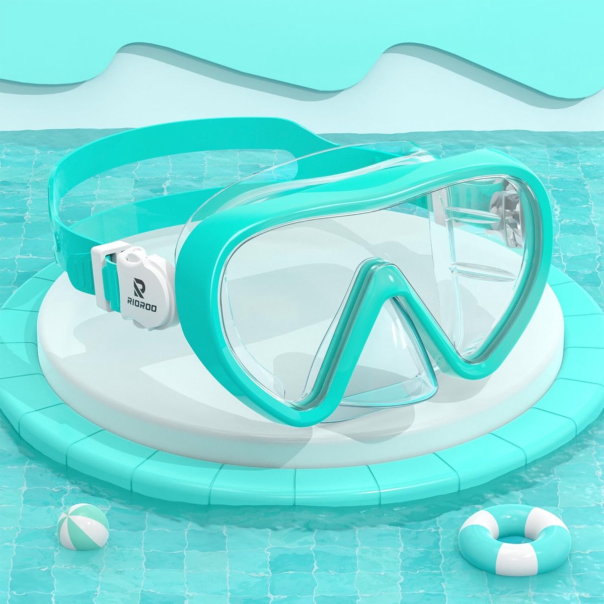 Omgoods - Kindersnorkelmasker voor Jongens en Meisjes met 180° Panoramisch Zicht