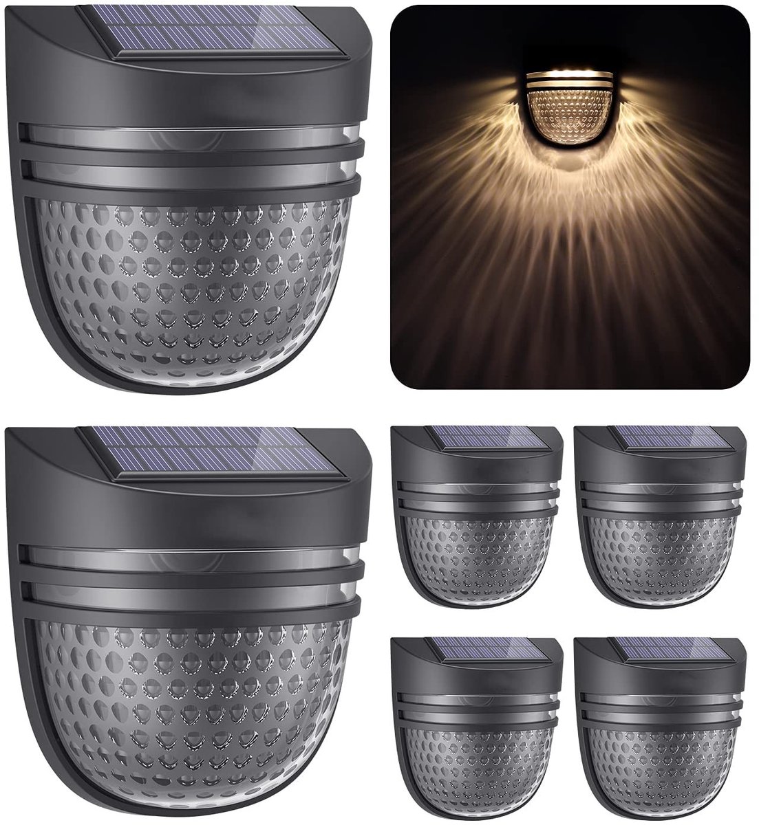 Omgoods - Set van 6 Decoratieve Solar Tuinlampen met 2 Modi
