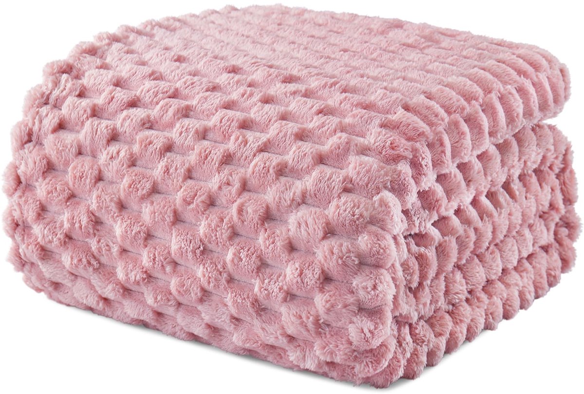 Omgoods - Zachte Fleece Dekbed Queen Size in Stijlvol Jacquard Design