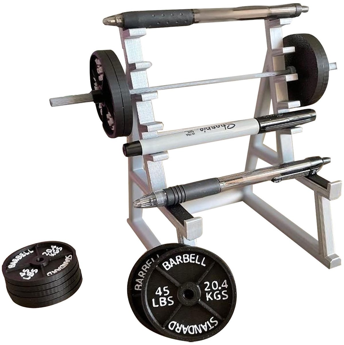 Omgoods - Grappige Pennenhouder in de Vorm van een Squat Rack voor Bureaus